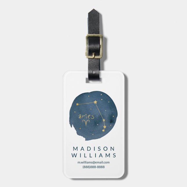 Aries Luggage Tag (Front Vertical)