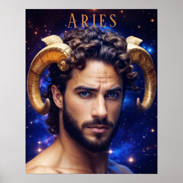 Aries Male Astrological Poster (Front)