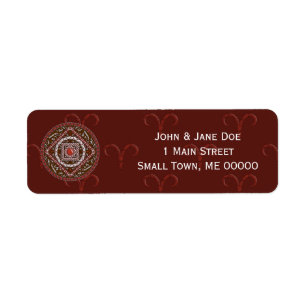 Aries Mandala Address Label