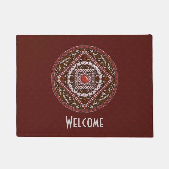 Aries Mandala Doormat (Front)