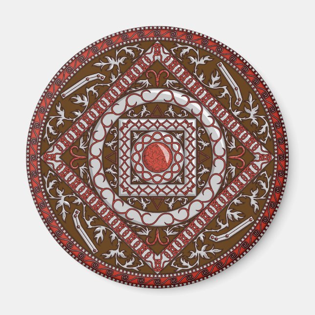 Aries Mandala Magnet (Front)
