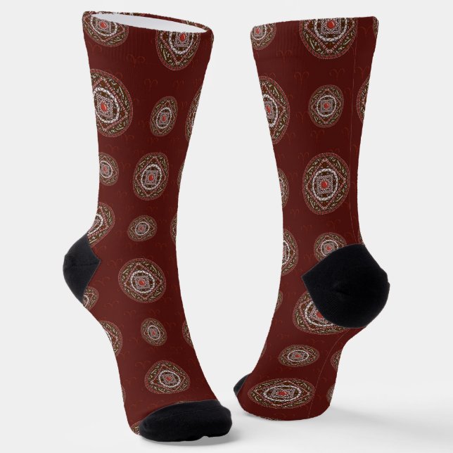 Aries Mandala Socks (Angled)