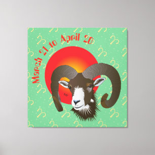 Aries March 21 to April 20 Canvas Print