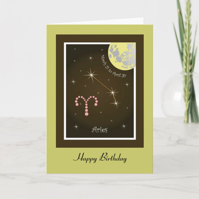 Aries March 21 to April 20 Card (Front)