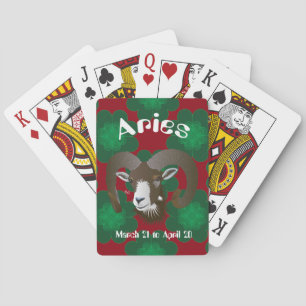 Aries March 21 to April 20 playing cards
