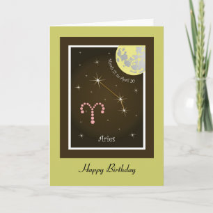 Aries March 21 tons of April 20 map Card