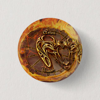 Aries March 21st until April 20th Horoscope 1 Inch Round Button