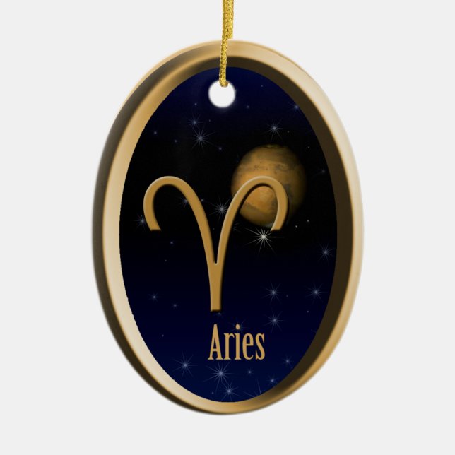 Aries Mars Christmas Ornament (Front)