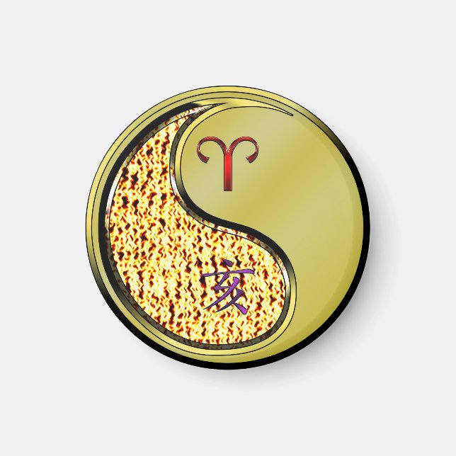 Aries & Metal Boar Magnet (Front)