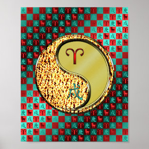 Aries & Metal Dog Poster