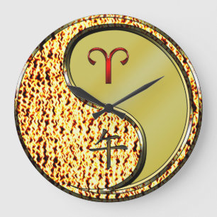 Aries & Metal Horse Large Clock