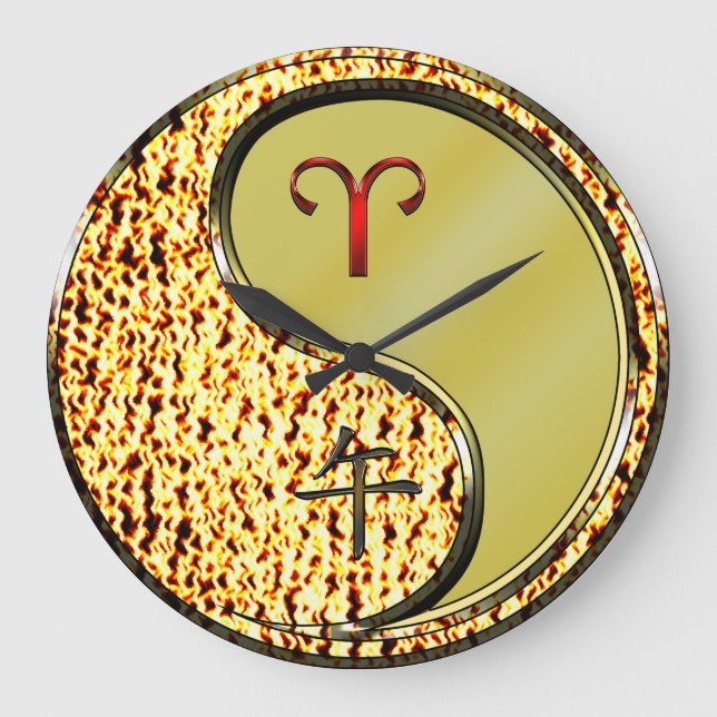 Aries & Metal Horse Large Clock (Front)