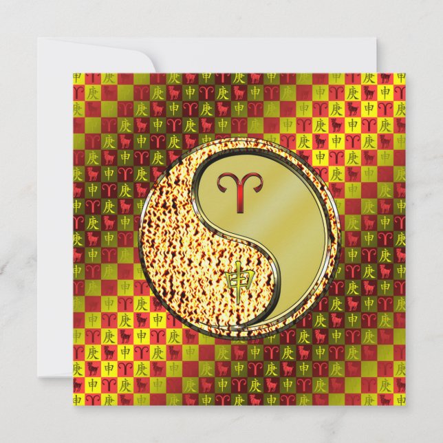 Aries & Metal Monkey Card (Front)