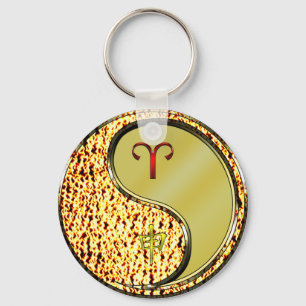 Aries & Metal Monkey Keychain