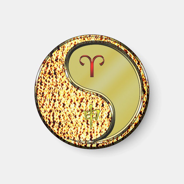 Aries & Metal Monkey Magnet (Front)