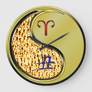 Aries & Metal Ox Large Clock