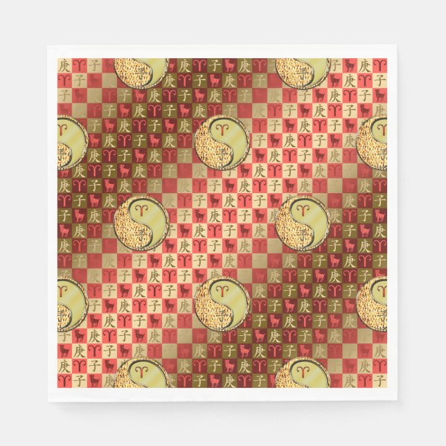 Aries & Metal Rat Napkin (Front)