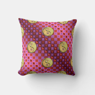 Aries & Metal Rooster Throw Pillow