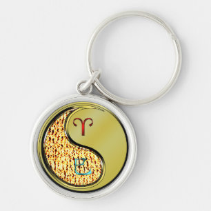 Aries & Metal Snake Keychain