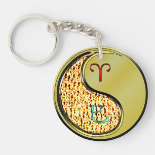 Aries & Metal Snake Keychain