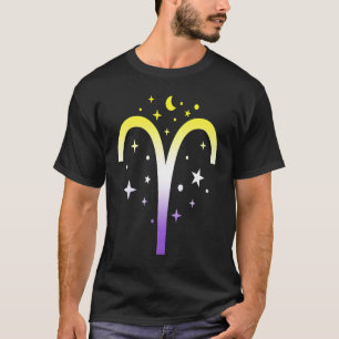 Aries Nonbinary LGBTQ Zodiac Sign Astrology Non bi T-Shirt