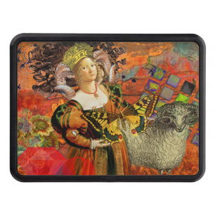 Aries Orange Woman Gothic Illustration Trailer Hitch Cover