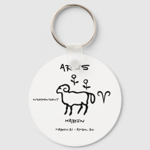 Aries Personalized Keychain