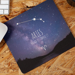 Aries   Personalized Zodiac Constellation Mouse Pad