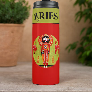 Aries Princess Print Cut Sew Bag Thermal Tumbler