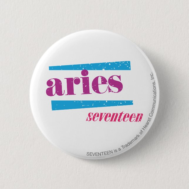 Aries Purple 2 Inch Round Button (Front)