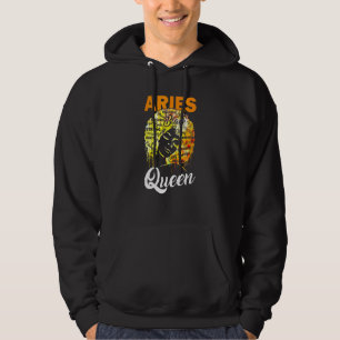 Aries Queen Black Woman Afro Natural Hair African Hoodie
