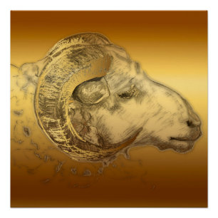 Aries Ram Anniversaire Zodiac Poster parfait