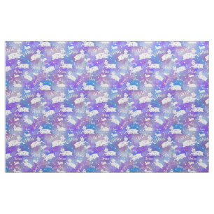 Aries Ram Constellation Stars Birthday Pattern Fabric