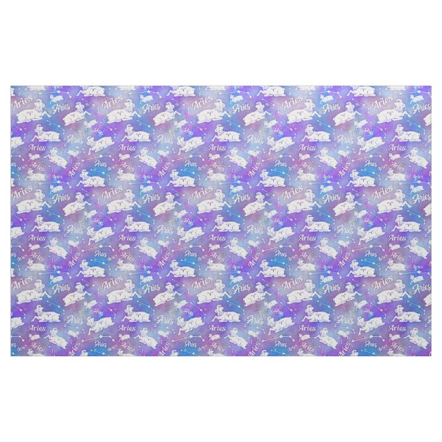 Aries Ram Constellation Stars Birthday Pattern Fabric (Yard)