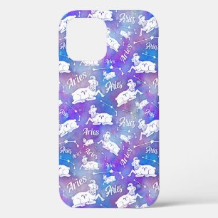 Aries Ram Constellation Stars Birthday Pattern iPhone 12 Case