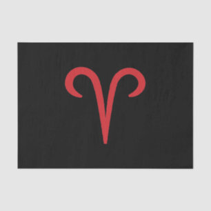 ARIES Ram Red Fire Sign Astrology Zodiac Party Tissue Paper