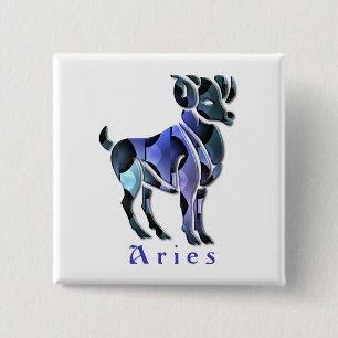 Aries Ram Square Pin