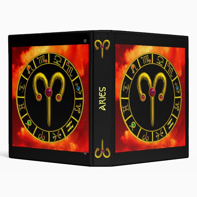 ARIES ,red black yellow Binder (Background)