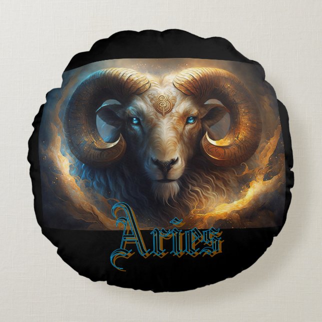 Aries Round Pillow (Front)
