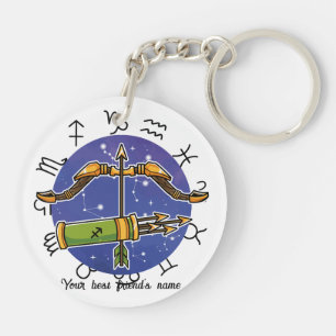 Aries & Sagittarius Custom Keychain