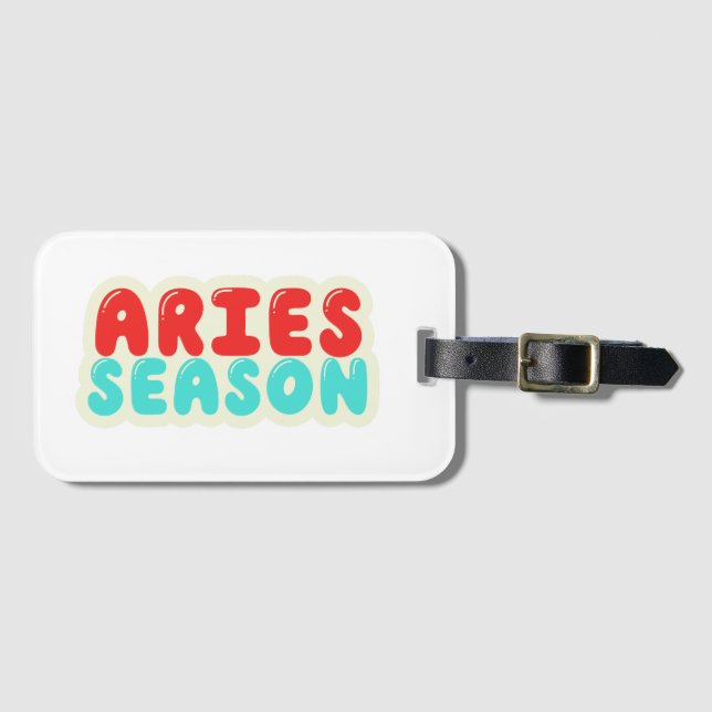 Aries season luggage tag (Front Horizontal)