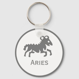 Aries Sign of the Zodiac Design Keychain