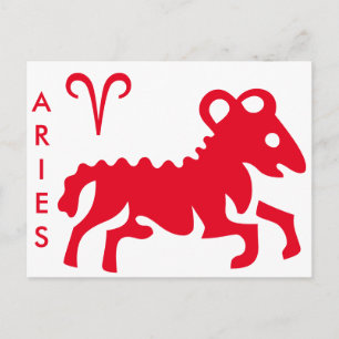 Aries Sign & Symbol Postcard