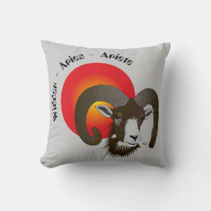 Aries - sign throw pillow
