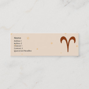 Aries - Skinny Mini Business Card