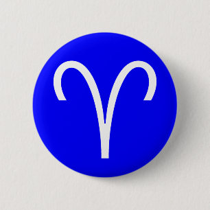 Aries Symbol 2 Inch Round Button