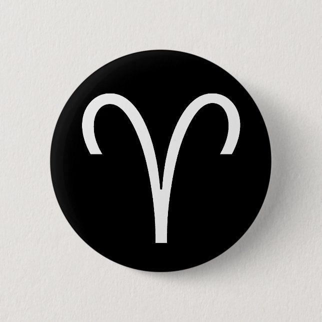 Aries Symbol 2 Inch Round Button (Front)