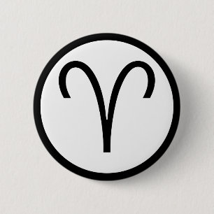 Aries Symbol 2 Inch Round Button