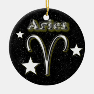 Aries symbol ceramic ornament