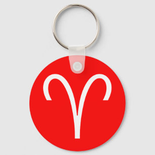Aries Symbol Keychain